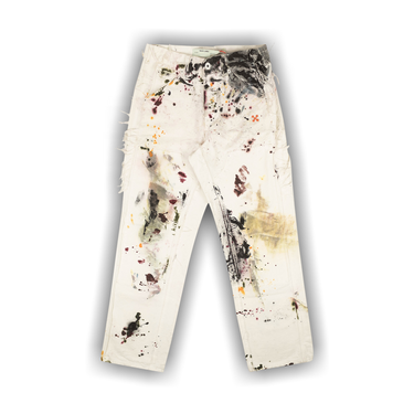 White splatter jeans online