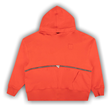 PALM ANGELS メタリックエフェクトシッフカトホルタ 【関税込】 Buy Palm Angels Horizontal Zipper Hooded Sweatshirt 'Orange