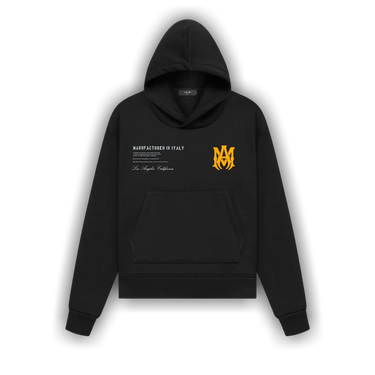 Buy Amiri Military Specs Stencil Hoodie 'Black' - PF22MJL020 BLAC