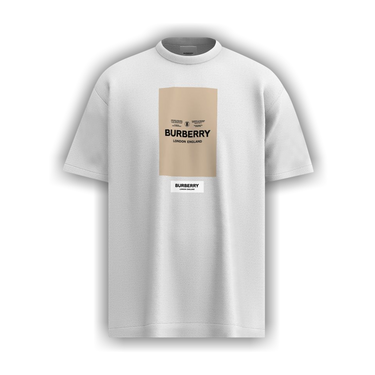 Buy Burberry Label Appliqué Cotton Oversized T-Shirt 'White
