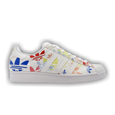 Adidas Superstar Allover Trefoil White Multi h00183 US 9
