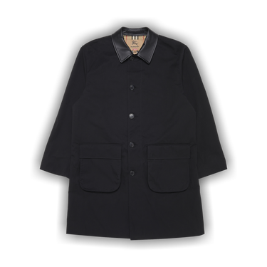 Buy Supreme x Burberry Leather Collar Trench 'Black