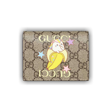 Gucci Rainbow And Stars Bananya Print Card Case 'Beige And Ebony ...