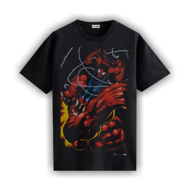Buy Kith For Spider-Man Red Hulk Vintage Tee 'Black Buy Kith For Spider-Man Red Hulk Vintage Tee 'Black