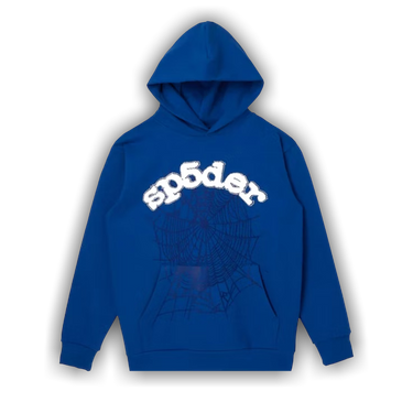 Buy Sp5der Logo Hoodie Blue 2406 100000106LHS BLUE GOAT