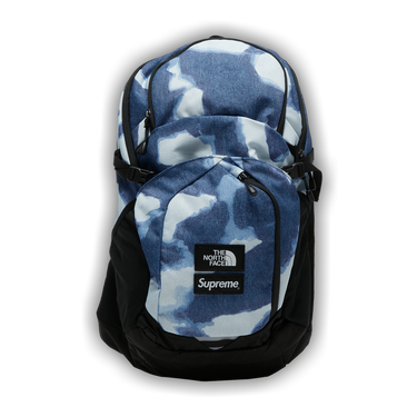 Supreme x The North Face Bleached Denim Print Pocono Backpack 'Indigo'