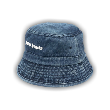 Buy Palm Angels Denim Bucket Hat 'Blue/White