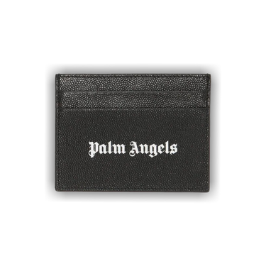 Logo Zipped Card Holder in black - Palm Angels® Official