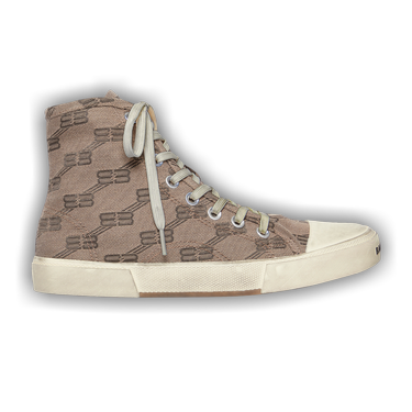 Brown Paris BB monogram canvas high-top trainers