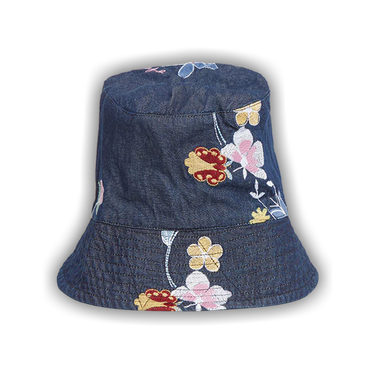 Buy Engineered Garments Bucket Hat 'Indigo Denim Floral