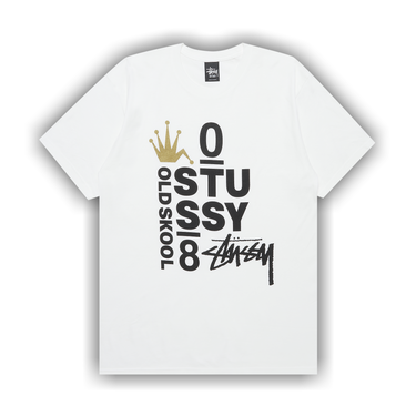 Buy Stussy Old Skool 08 Tee 'White' - 0535 100000103OS0T WHIT