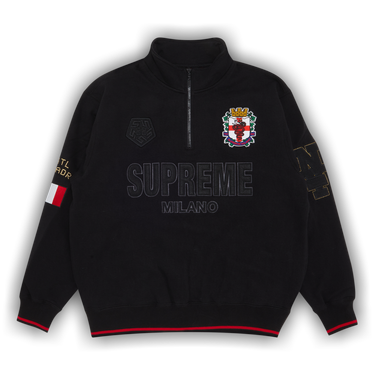 Buy Supreme Milano Half Zip Pullover 'Black' - FW22SW66 BLACK 