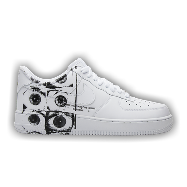 Supreme x CDG Nike Air Force 1 Low White Eyes Size 8 923044-100