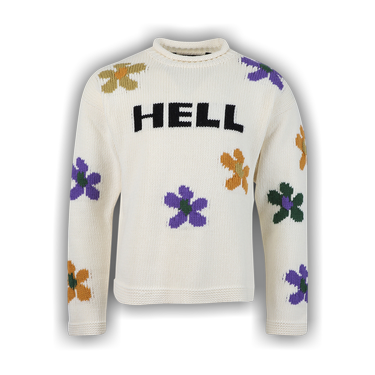 Buy Palm Angels Hell's Flowers Sweater 'Off White