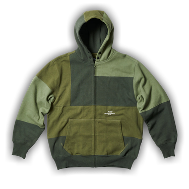 Palace x Engineered Garments Heavy Patchwork Zip Hood 'Olive