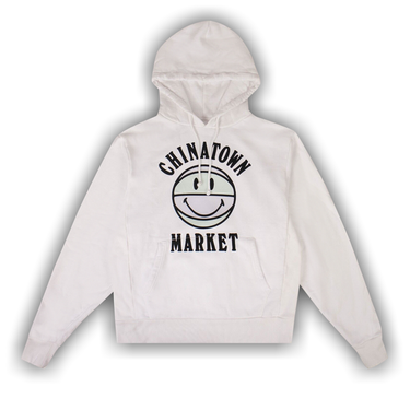 Buy Chinatown Market Smiley Basketball Hoodie Sweatshirt 'White