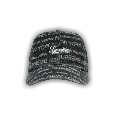 Buy Supreme Multi Type Jacquard Denim 6-Panel 'Black' - FW22H61