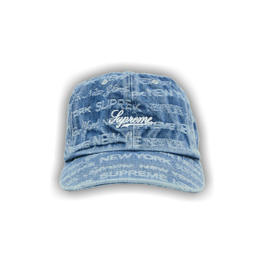Buy Supreme Multi Type Jacquard Denim 6-Panel 'Blue