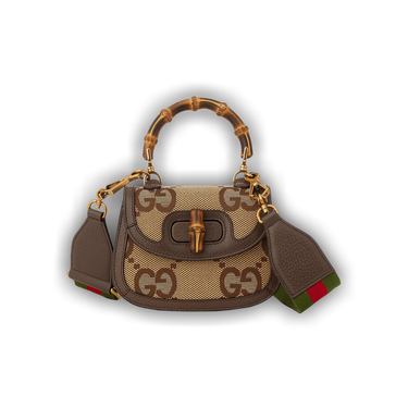 Buy Gucci Bamboo 1947 Jumbo GG Mini Bag 'Camel/Ebony' - 686864