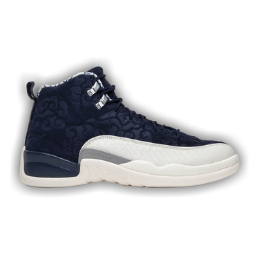 Air jordan 12 cheap navy blue and white