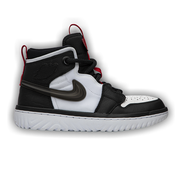 Air jordan 1 high react white 2024 black red