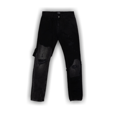 Buy Raf Simons Destroyed Denim Jeans 'Black' - 19231110134 | GOAT