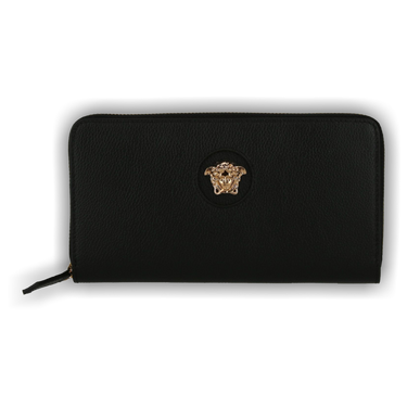 Buy Versace La Medusa Leather Continental Wallet 'Black