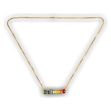 Buy GOLF WANG Happy Logo Gold Necklace 'Multicolor' - FW22A1049MC | GOAT UK