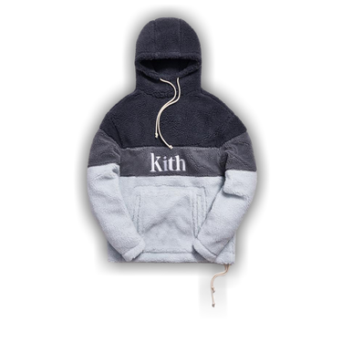 Buy Kith Sherpa Double Pocket Hoodie Pearl Blue KH2347 109 GOAT