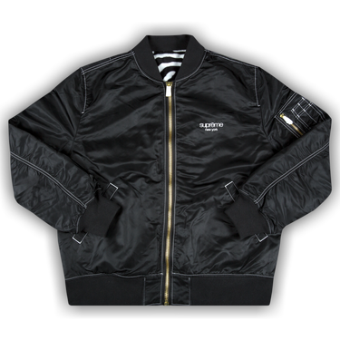 Supreme Contrast Stitch Reversible MA-1 Jacket 'Black' | GOAT