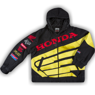Buy Supreme x Honda Fox Racing Puffy Zip Up Jacket 'Black 