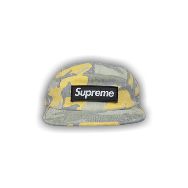 Buy Supreme Washed Out Camo Camp Cap 'Yellow' - SS19H18 YELLOW | GOAT