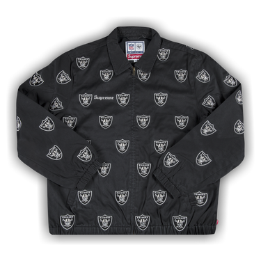 Buy Supreme x NFL Raiders 47 Embroidered Harrington Jacket Black SS19J67 BLACK GOAT