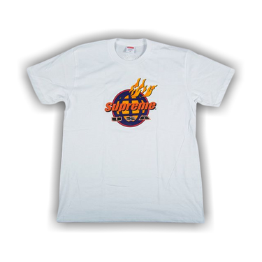 Supreme fire tee white sale