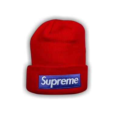 Buy Supreme New Era Box Logo Beanie 'Red' - FW17BN41 RED | GOAT