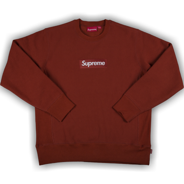 Buy Supreme Box Logo Crewneck Sweatshirt 'Rust' - FW18SW26