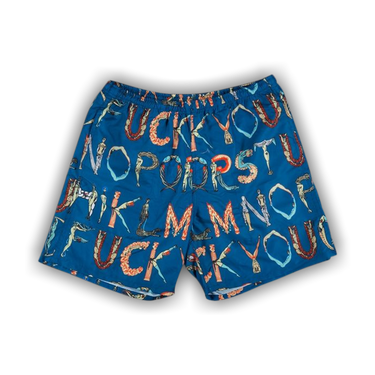 Buy Supreme Alphabet Water Short 'Navy' - SS18SH18 NAVY | GOAT