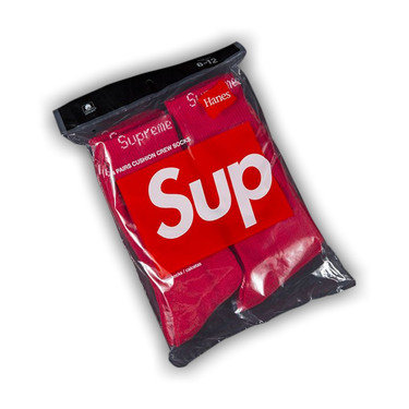 Buy Supreme Hanes Crew Socks 'Red' - FW19A3 RED | GOAT
