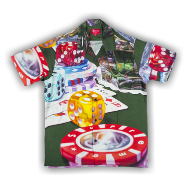 Buy Supreme Casino Rayon Shirt 'Green' - FW18S10 GREEN | GOAT