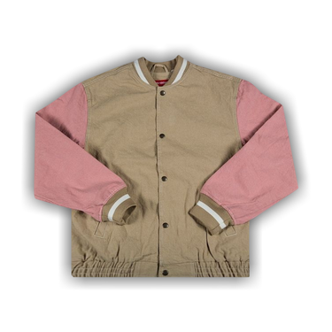 Buy Supreme Denim Varsity Jacket 'Tan' - SS18J52 TAN | GOAT