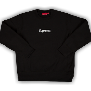Buy Supreme Box Logo Crewneck Sweatshirt 'Black' - FW18SW26 BLACK | GOAT