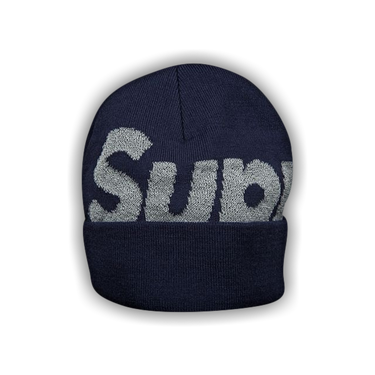 Reflective big logo beanie outlet