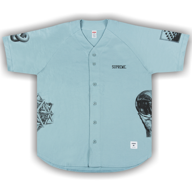 シャツ Supreme MC Escher Cotton Baseball Jersey Buy Supreme M.C. Escher Cotton Baseball Jersey 'Slate' - SS17KN66