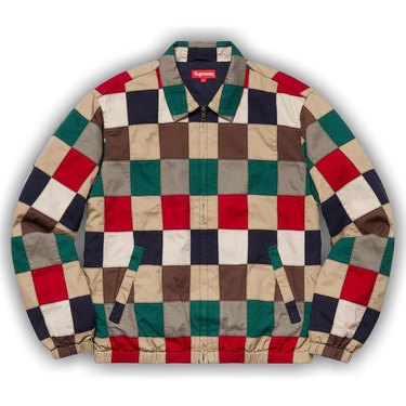 Supreme patchwork harrington jacket black store