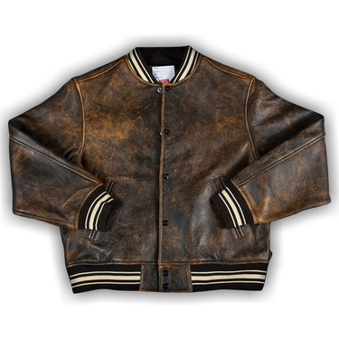 ジャケット・アウター 19SS Supreme Leather Varsity Jacket SS19 Supreme Leather Varsity Jacket L black Lambskin Brown