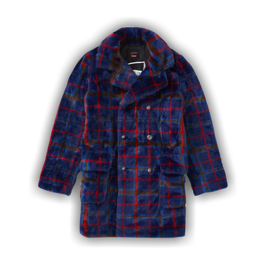 Buy Supreme x Jean Paul Gaultier Double Breasted Plaid Faux Fur