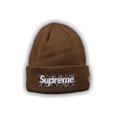 Buy Supreme x New Era Bandana Box Logo Beanie 'Brown' - FW19BN4