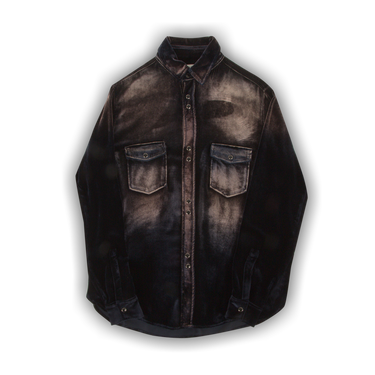 Buy Saint Laurent Oversize Shirt Point 'Navy Light Bleach