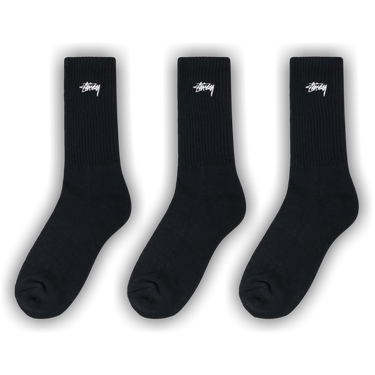 Buy Stussy Stock Crew Pack (3 Pack) 'Black' - 138775 BLAC | GOAT