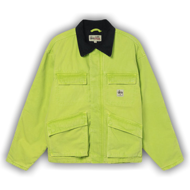 Buy Stussy Washed Canvas Shop Jacket 'Lime' - 115589 LIME | GOAT